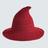 Halloween Wizard Hat Cotton Yarn Knitted Witch Hat Adult Children's Pointed Wizard Hat
