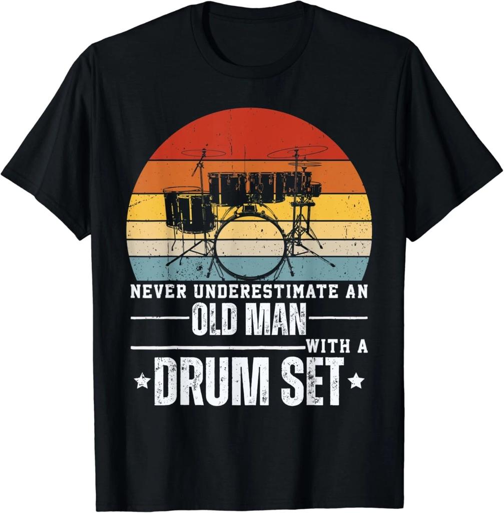 Mens Drummer Never Underestimate An Old Man With A Drum Set Gift Unisex T-Shirt
