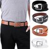 High-Quality Waist Strap Belts Square Pin Buckle Waist Belts Leather Dress Belt Casual Waistband