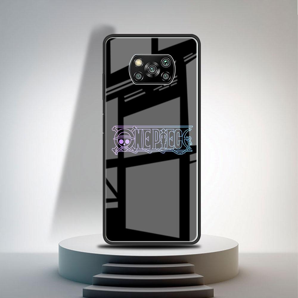 Стеклянный чехол для Xiaomi Poco X3 NFC 11 Lite 11T F3 M3 для Redmi Note 11 10 9 8 Pro 10S 9S 9A 9C чехол для телефона аниме черный