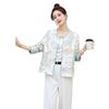 2025 Spring Chinese-Style Women's Sequin Embroidery Frog Button Retro Short Jacket
