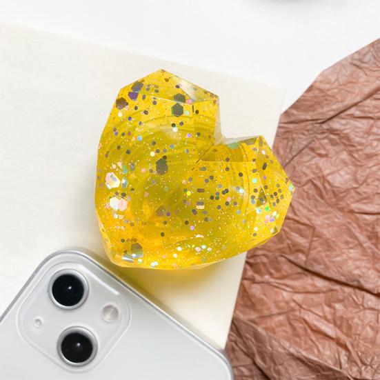 Мобильный телефон Палец Телескопический Цветной Блестки Держатель Универсальный 3D Сердце Любви Складной Телефон