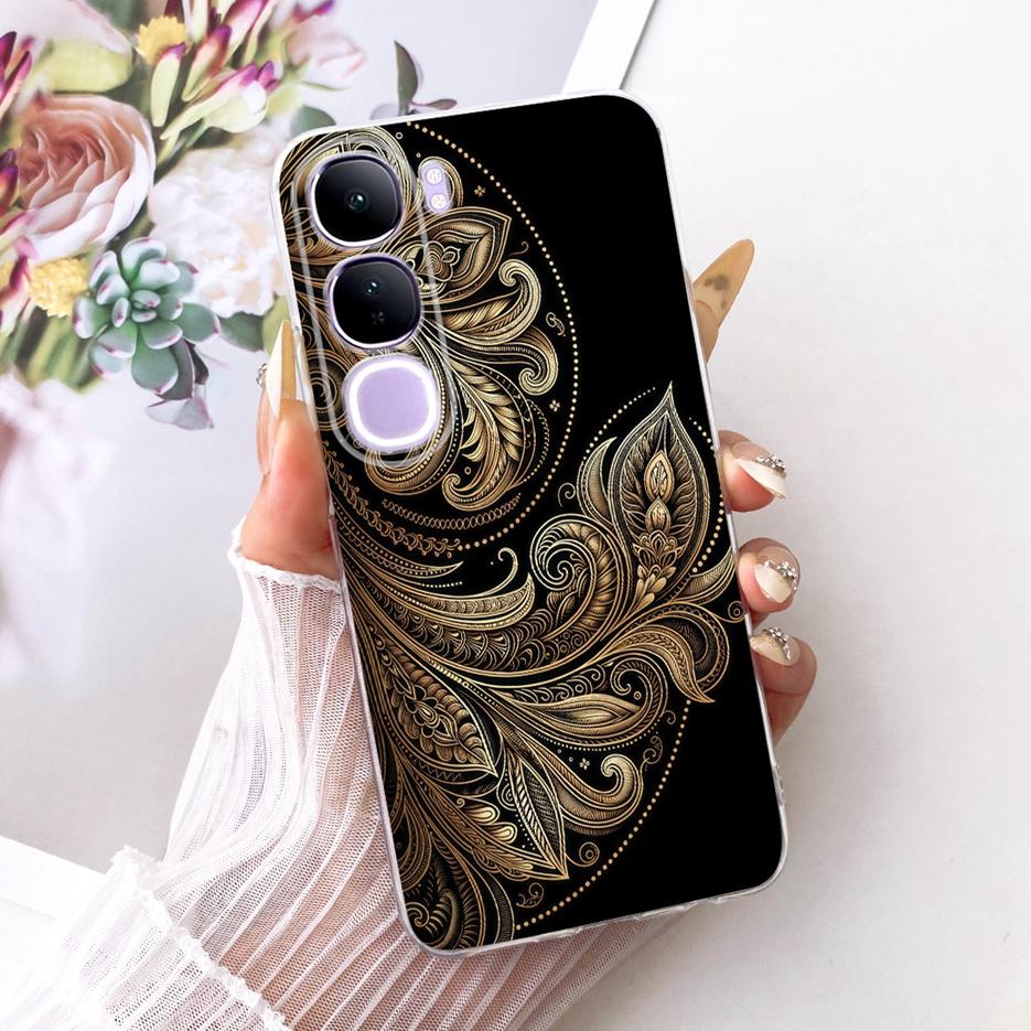 For Vivo V40 Lite 4G 5G Case V2417 Cool Lion Butterfly Painted Cover For Vivo Y200 5G Soft Slim Phone Case For Vivo Y300 5G Bags