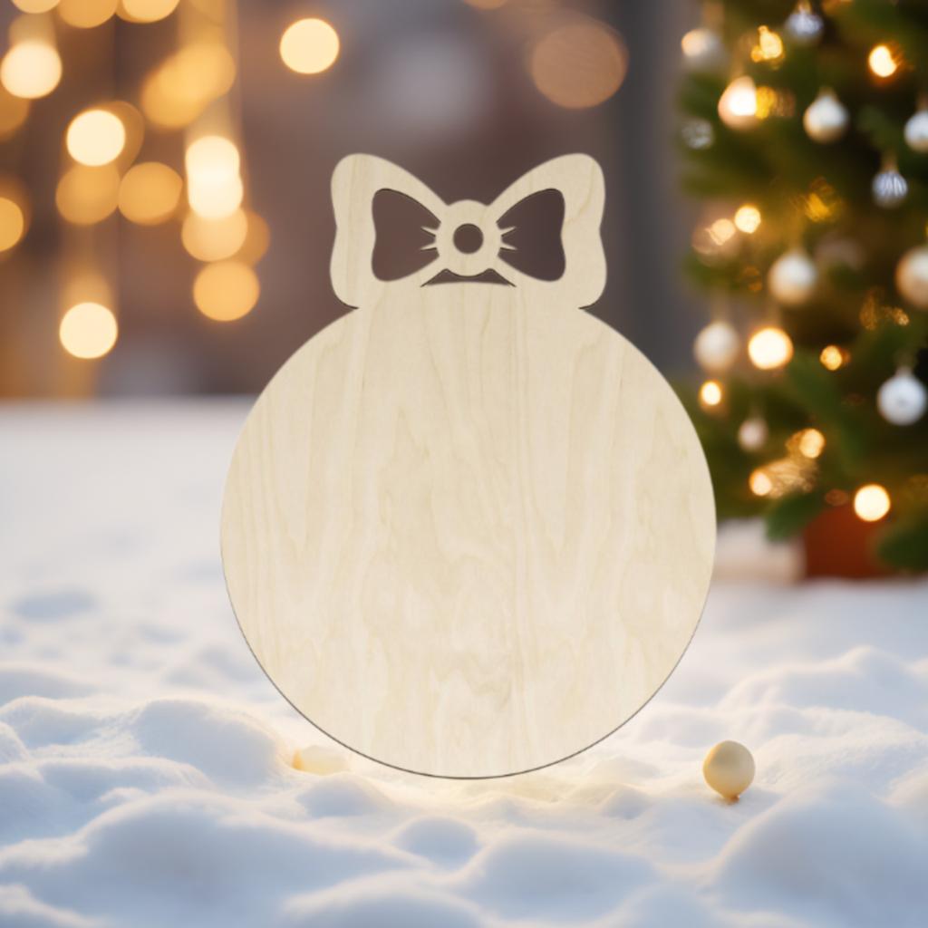 Bauble Pendants 25 Pieces with Bow Base for Painting Handicraft Decoration