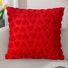 Наволочка с 3D-узором в виде сердца, короткая плюшевая наволочка со скрытой молнией для спальни, гостиной, дивана, украшения для новогодней вечеринки