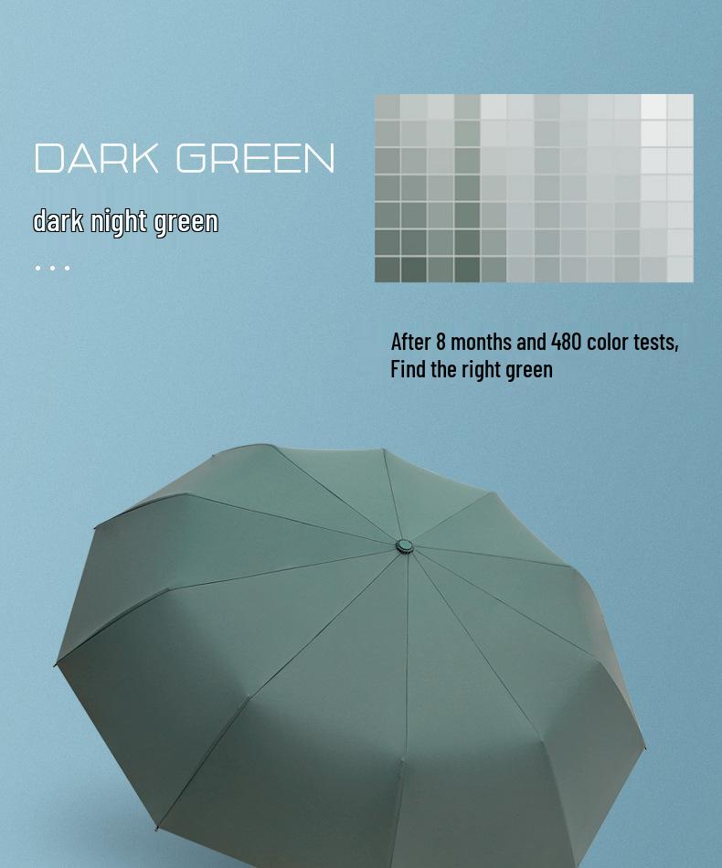 Men's Minimalist Nordic-Style Fully Automatic Folding Umbrella for Rain or Shine