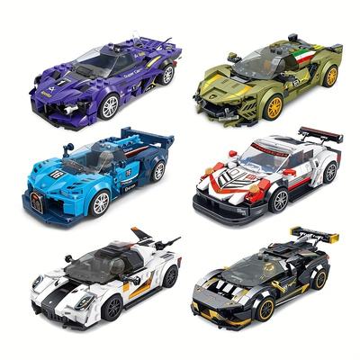 Строительный блок, гоночный автомобиль, гоночный автомобиль, игрушка серии, игрушка для мальчиков, сращивание строительных блоков, подарок на день рождения