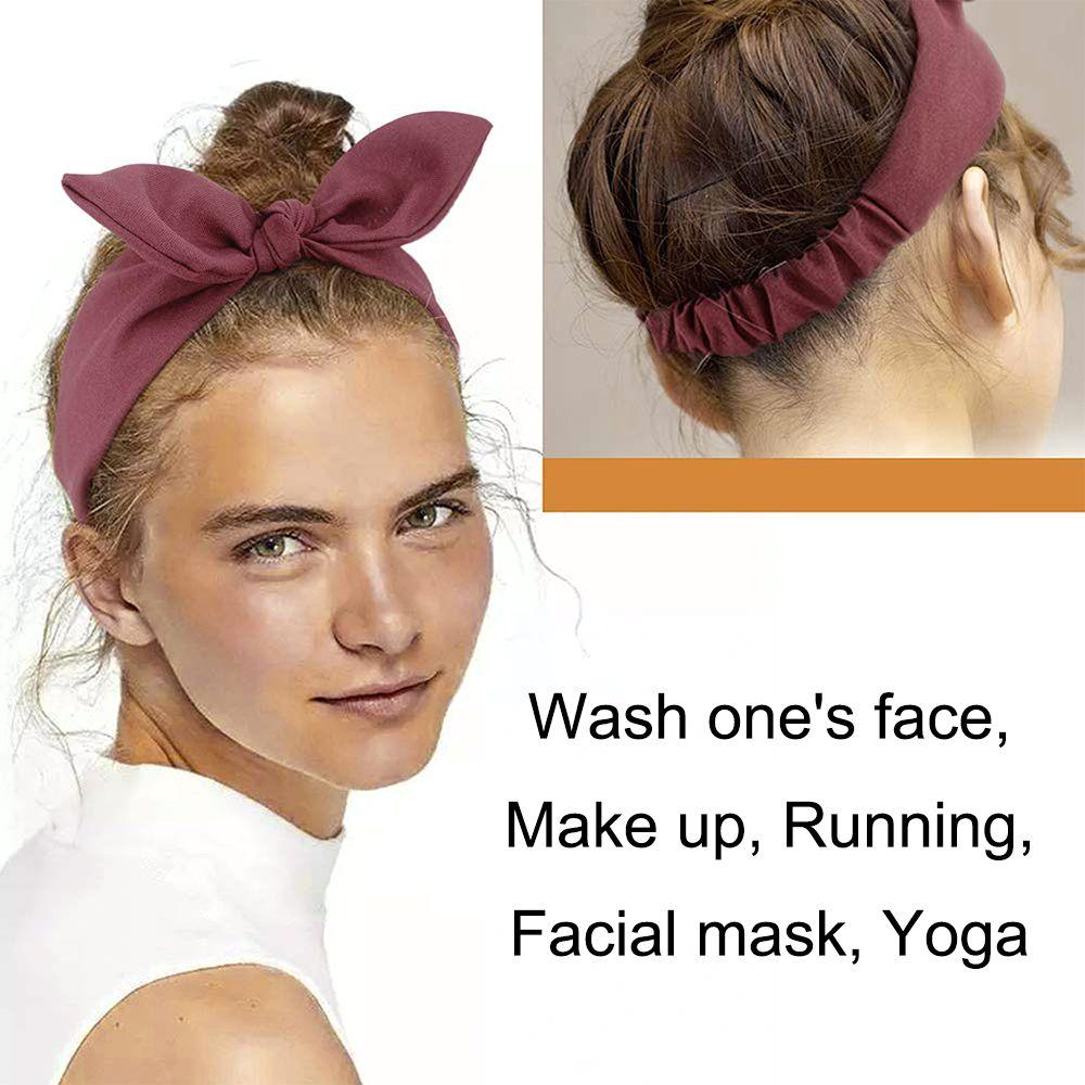 Аксессуары для волос Эластичные Однотонные Бант Повязка на голову Заячьи ушки Повязка для волос Тюрбан