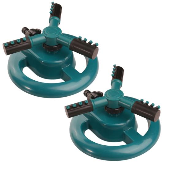 1/2 шт. вращающийся на 360 градусов разбрызгиватель для газона с 3-мя рычагами, более широкий охват на 3600 квадратных футов