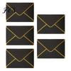 Premium Texture Stationery 5Pcs Western Style Envelopes with Gold Foil Trim, Offset Paper Invitation for Wedding, Greeting Cards, Business Letters,