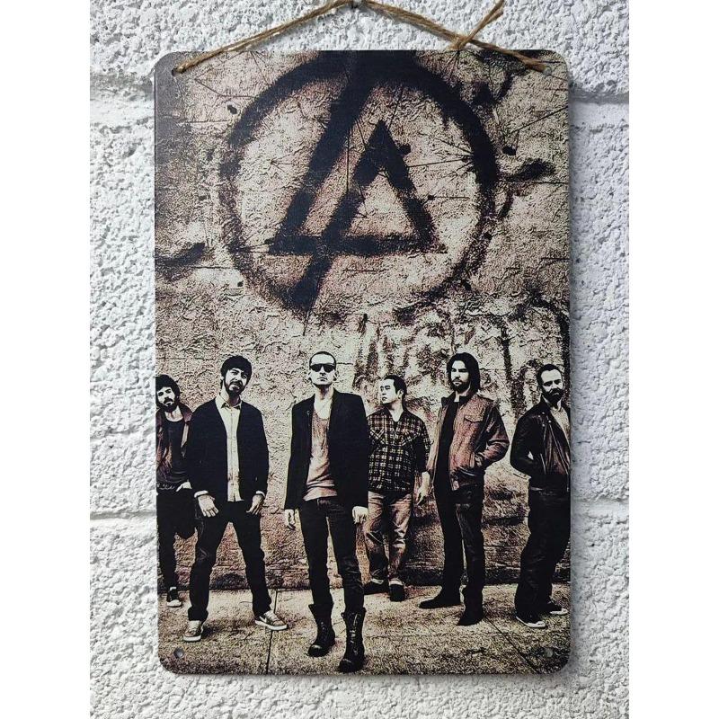 Металлическая табличка Linkin Park, Винтажный постер группы, Настенное искусство