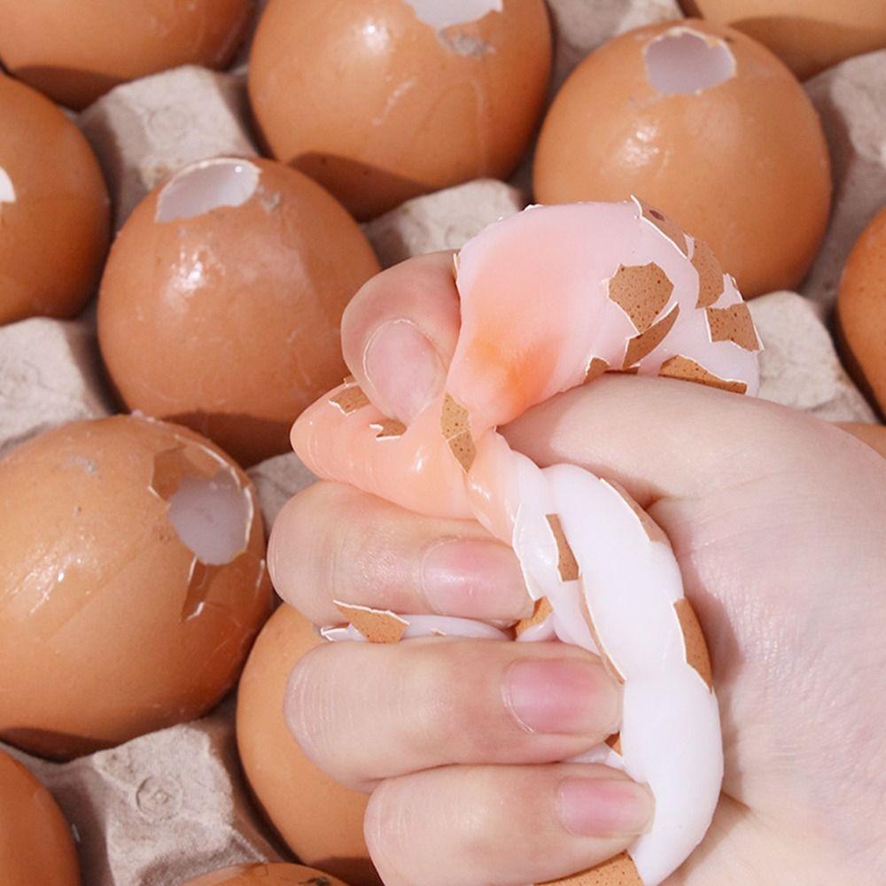 1 шт. Имитация силиконового яйца Щипающее Одноразовое Щипающее Яйцо Медленно Восстанавливающееся Яйцо Щипающее Музыкальное Креативное Декомпрессионное Артефакт Игрушка