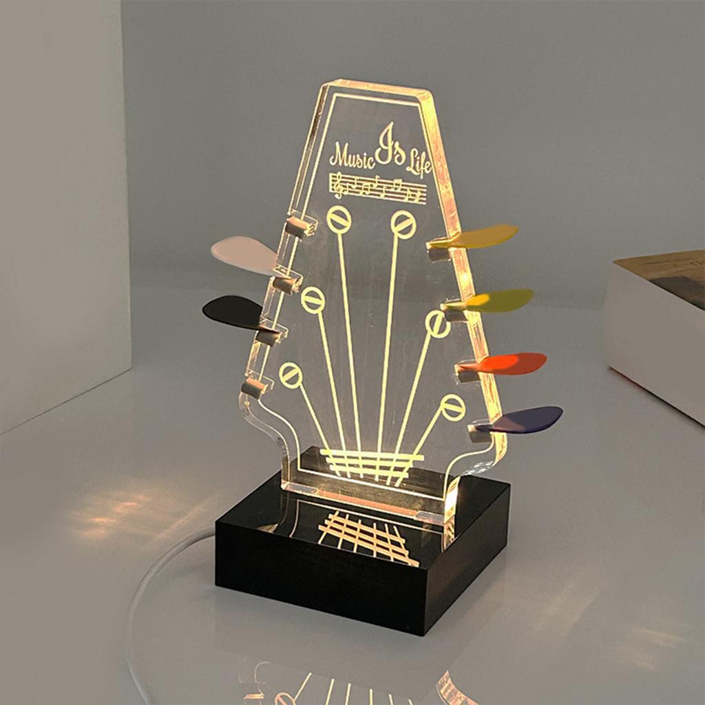 Guitar Pick Display Case Acrylic Guitar Display Easel Clear Guitar Pick Stand Pick Box with Base Guitar Pick Holder