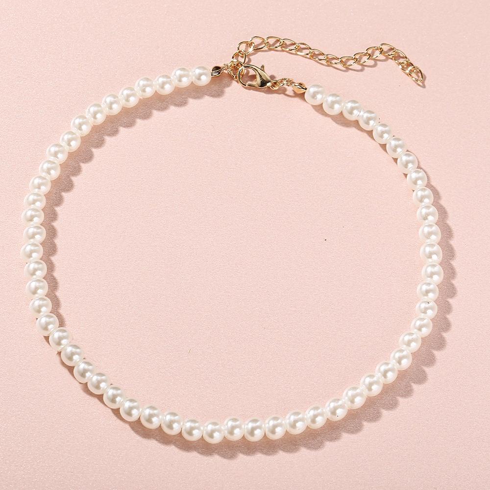 iF ME Korean Beads Necklace Fashion Heart Pendant Necklaces Choker Women Jewelry Accessories