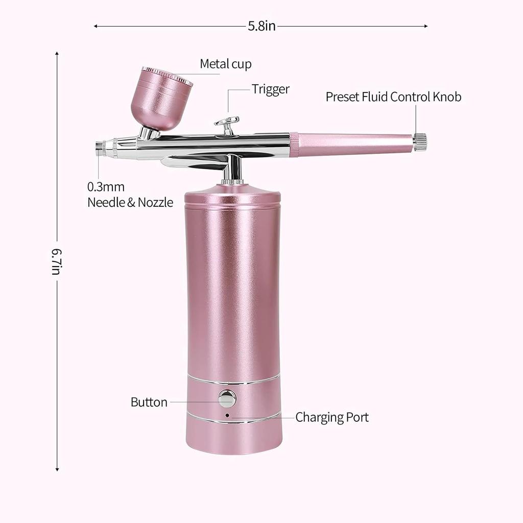 Airbrush-Kit Набор воздушных кистей с компрессором для аэрографа Подвески для ногтей Беспроводная воздушная кисть для парикмахера, нейл-арта, декора тортов, макияжа, рисования моделей