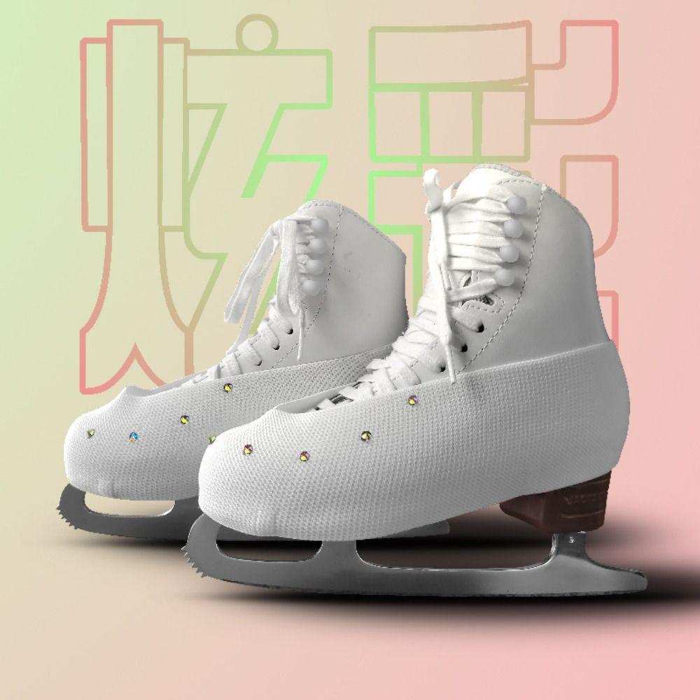 Stretch Fabric Figure Skating Boot Guards Soft Elastic Ice Skate Protective Covers Teens Training