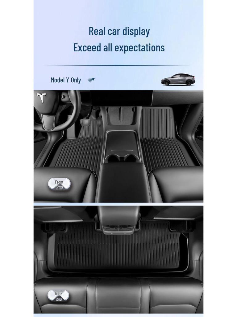 Подходит для Tesla Model Y/3: Премиальные TPE коврики для пола и аксессуары для модификации автомобиля.