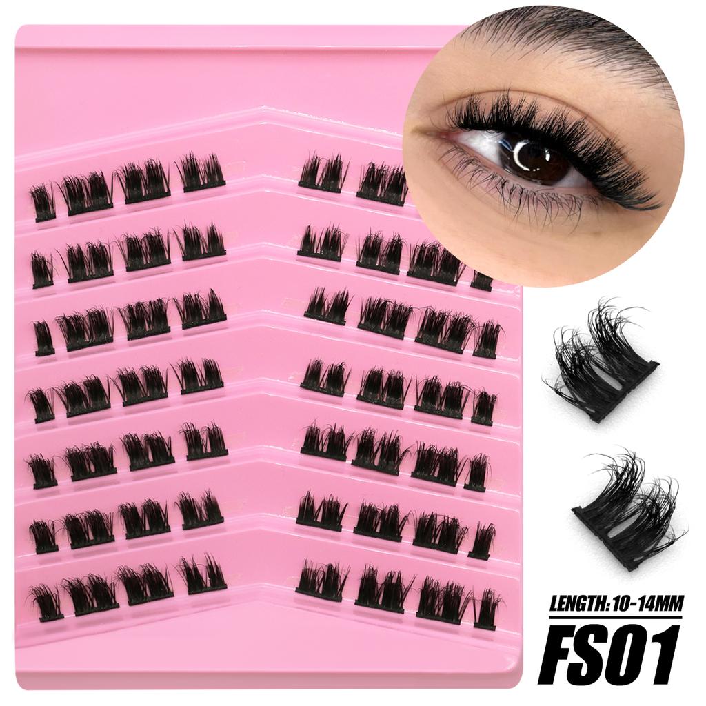 Кластеры ресниц DIY Наращивание ресниц Индивидуальные кластеры ресниц Натуральный длинный объем Смешанный лоток Набор кластеров ресниц