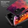 For Samsung Galaxy S24 Ultra S24 Plus S24 S23 Ultra S23 Plus S23 S22 Ultra S22 Plus S22 Starry Sky Pattern Glass Phone Case