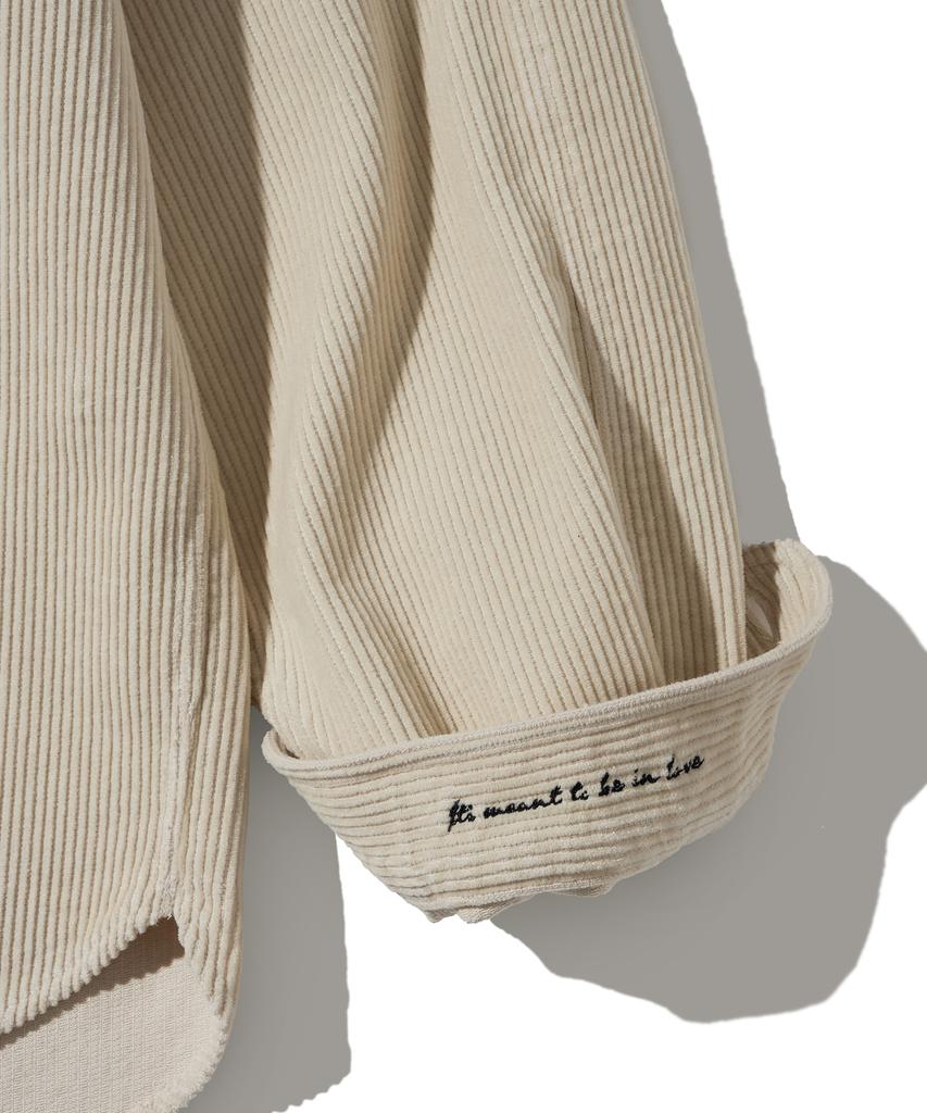 DIAMOND LAYLA Western Corduroy Washing Shirt S164 Cream Bone