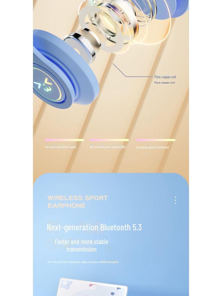 Беспроводная игровая гарнитура B39pro Gradient Bluetooth — складная, с креплением на голове