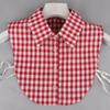 Shirt Fake Collar Fashion Fake Collar Women'S Shirt Versatile Nail Beads Fake Shirt Collar Plaid White Fake Collar Women