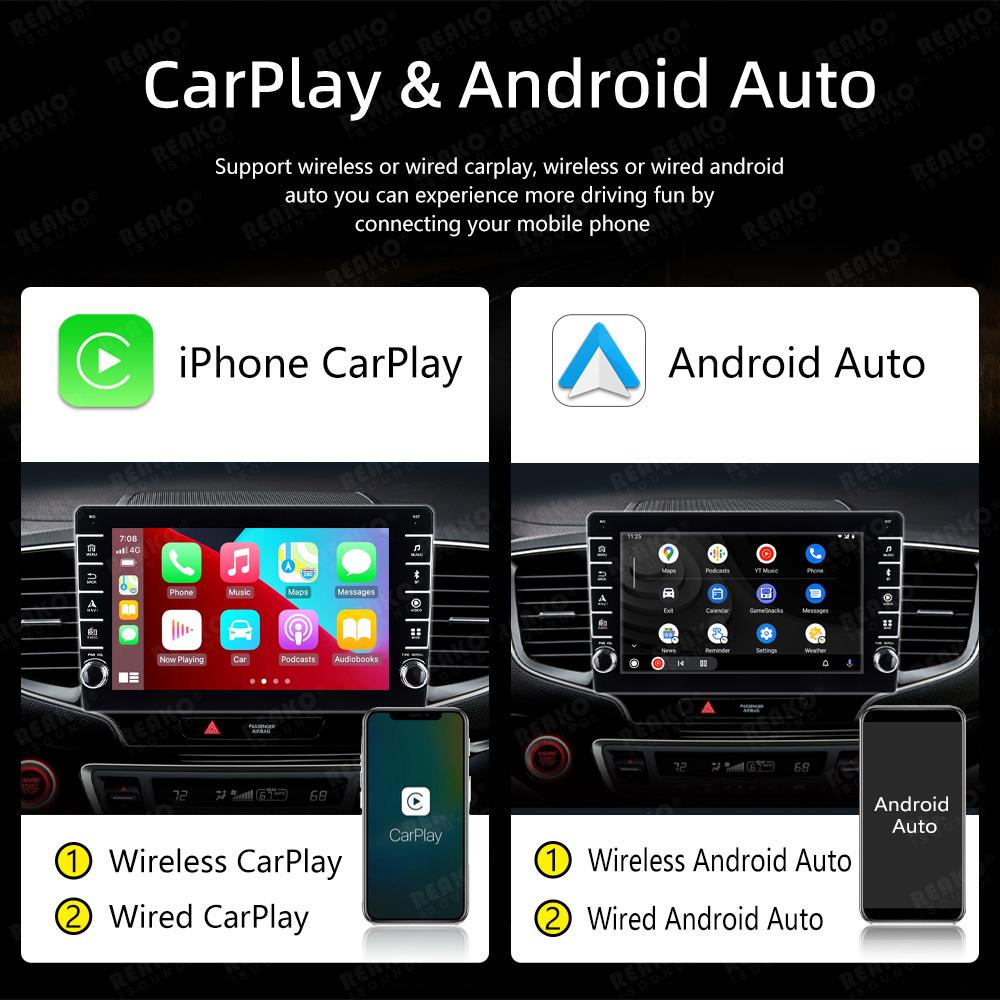 Reakosound 8 Inch Car Radio 1 Din Wireless CarPlay Android Auto Car Multimedia Player Bluetooth Video MP5 Player 8" Touch Screen Wifi HD Video FM