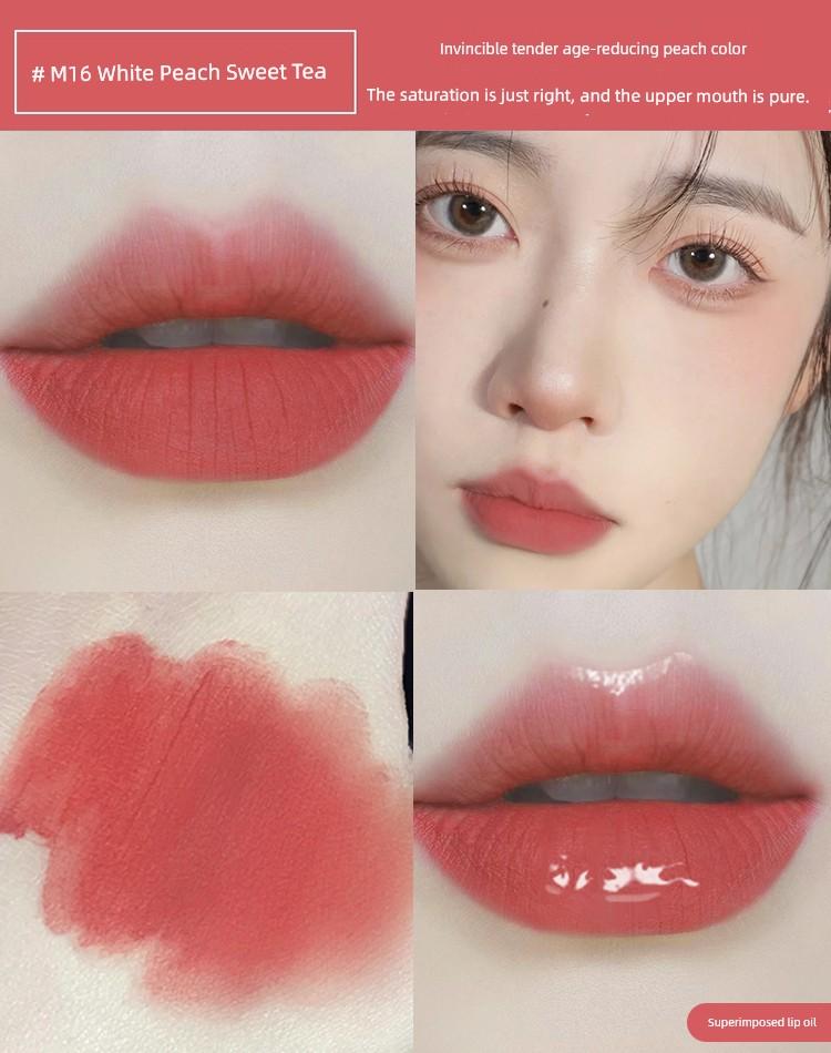 AKF Lip Mud M08/25/09/19/04/M07 Color Sea Salt Princess Caramel Chocolate Glaze Lipstick