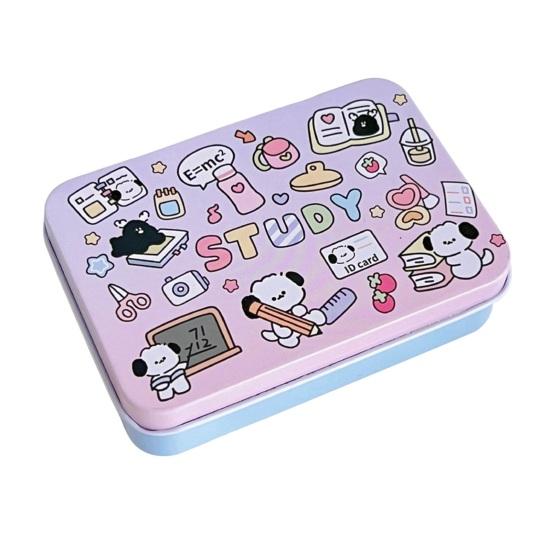 Коробка для хранения конфет, шоколада, печенья, органайзер с рисунком щенка, устойчивая к ржавчине, не деформируется