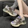 Модная женская спортивная обувь, классические кроссовки, женские дышащие сетчатые кроссовки на шнуровке, осенняя повседневная обувь разных цветов, женская теннисная обувь