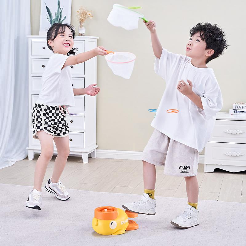 Пусковая установка Воздушная тарелка Ракета Игры Спортивные детские летающие диски Воздушные отскоки пропеллер Утка Слон для детей Игрушки для улицы