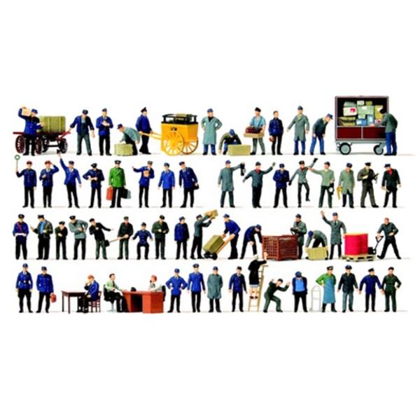 Preiser Levica 1/87 сотрудники почтового отделения рисуют человеческие модели фигурки 60p набор PRS130040FG корейская игрушка