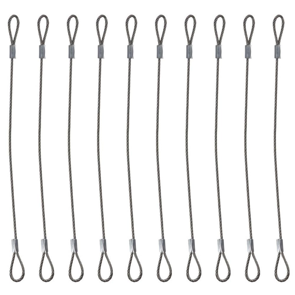 20смx2мм Страховочный трос Серебристый Защита от отсоединения Веревка Безопасная Двойная петля Ежедневно