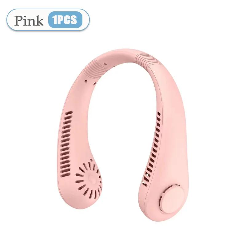 Мини вентилятор на шею, портативный безлопастной шейный вентилятор, USB перезаряжаемый охладитель воздуха, 3 скорости, мини летний спортивный вентилятор, уличный вентилятор для охлаждения воздуха