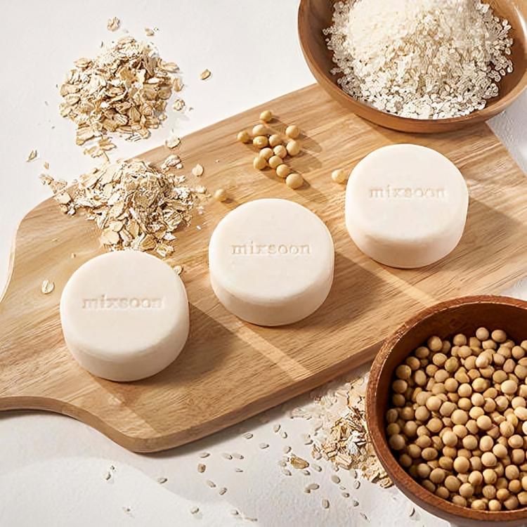 mixsoon Глубоко пенящийся рисовый брусок (Мыло), Корейское мыло, KBeauty, образец