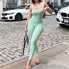 One Shoulder Strap Sleeveless Sexy Jumpsuit Women Solid Skinny Casual Streetwear Bodysuit Female Simple Design Fashion Sport Romper