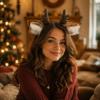 Handmade Deer Ear Headband Plush Reindeer Antler Headband Antler Headband  Cosplay Event