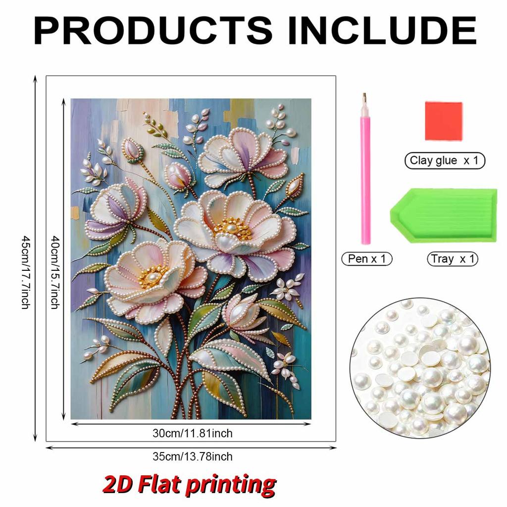 Frameless Diy Pearl Painting 5d Bouquet Pattern Painting Kit Suitable For Home Living Room Bedroom And Other Wall Decoration Art Paintings