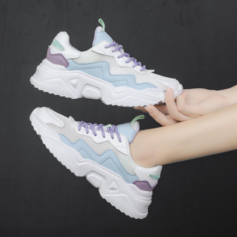 Новые женские кроссовки на толстой подошве Spring Mesh, дышащие кроссовки с толстой подошвой, женские повседневные туфли на платформе, кроссовки Zapatos Mujer