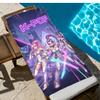 K-Pop Группа Киберпанк Неоновый Город Будущего Пляжное Полотенце, Ультратонкая Микрофибра, Большого Размера, Быстросохнущее, Устойчивое к Песку для Пляжа и Плавания