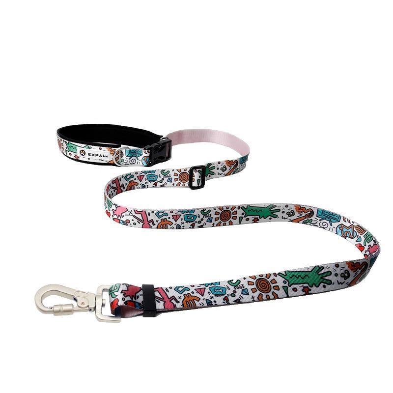 Hands Free Dog Leash Crossbody Adjustable Waist Belt Nylon Pet Traction Rope Running Jogging for Puppy Small Medium Large Dogs