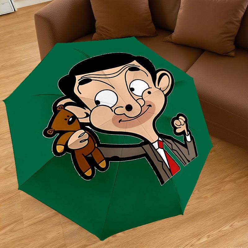 1PC Mr. Bean bear Umbrella-8-Rib Reinforced, Automatic Open, Lightweight & Durable, Cute Fashion Accessory for Outdoor-P110