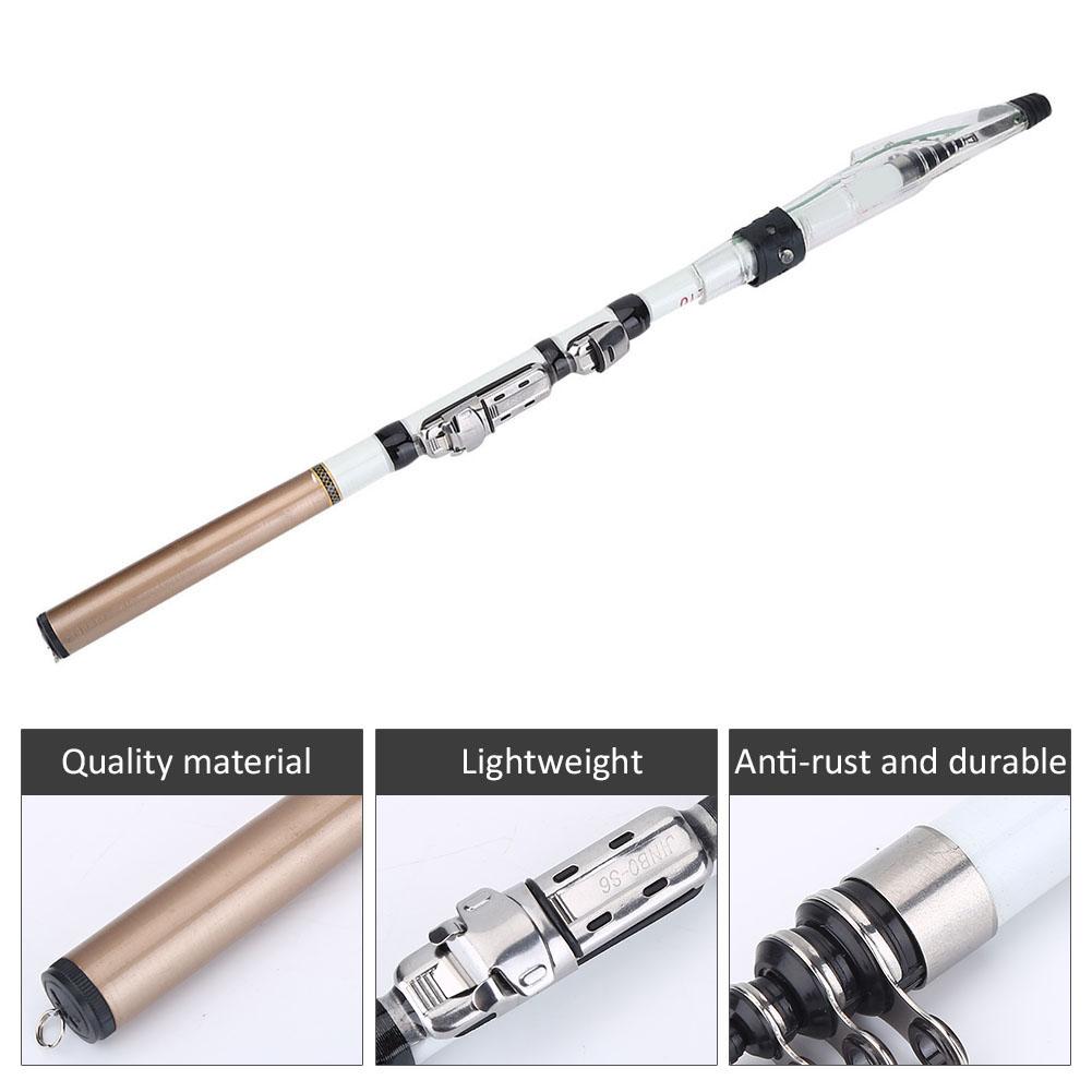Портативная телескопическая удочка для спиннинга, удочка из углеродного волокна (2.1m)
