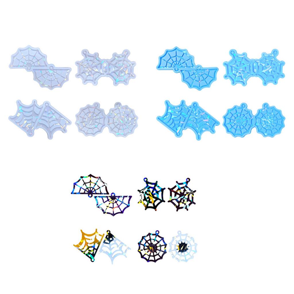 Spiderweb Mold Handmade Earring Pendant Silicone Mold DIY Holographic Resin Mold for DIY Keychain Jewelry