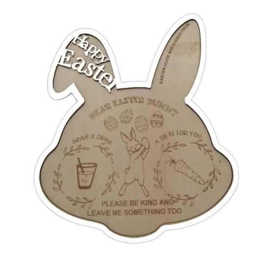 Тарелка для ужина с кроликом Yousheng, толстый деревянный поднос с пасхальным кроликом, весенняя праздничная пасхальная атмосфера, украшение дома, посуда