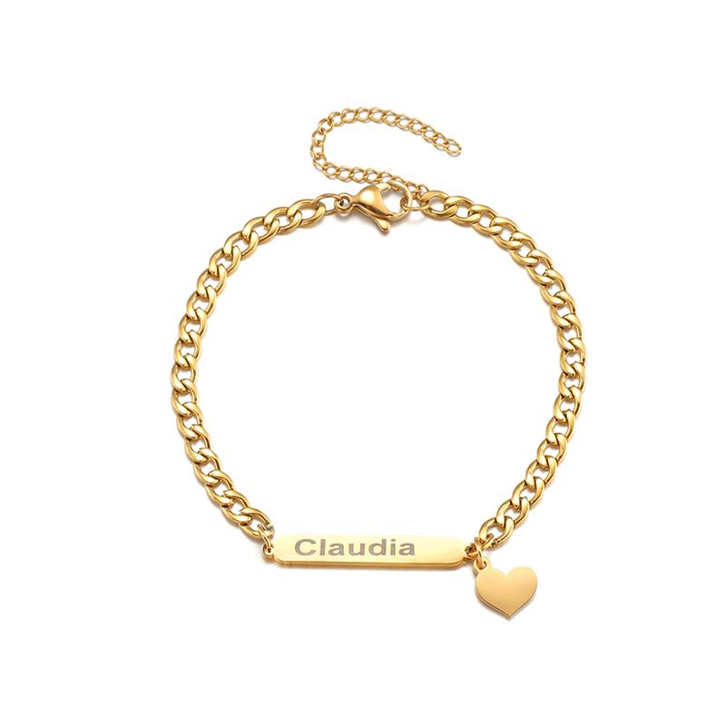 Goxijite гравировка буква имя дата женские мужские браслеты на заказ нержавеющая сталь регулируемые браслеты любовь для детей