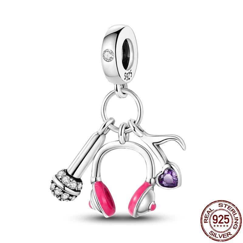 New In Copper Red Wine And Wine Glass Charm Beads Fit Bracelet Diy Pendant Woman Jewelry