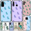 Cartoon Cute Aesthetic Dinosaur Phone Case For Huawei P9 P10 P20 P30 Pro P SMART 2020 2019 P40 Lite Mobile Fundas Cover