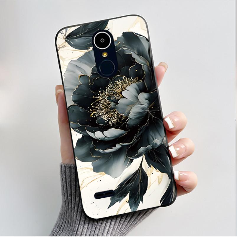 Чехол для LG K8 2017/LG K8 2018/LG K9 2018 Мягкий Силиконовый Черный Корпус для LG K10 2016/LG K10 2017 Чехол Милый Цветочный Мультяшный Чехол
