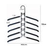 1pc Magic Hanger with Anti-Slip Grooves & Heavy-Duty Plastic Construction - Space-Saving Closet Organizer with 5-Tier Shelves